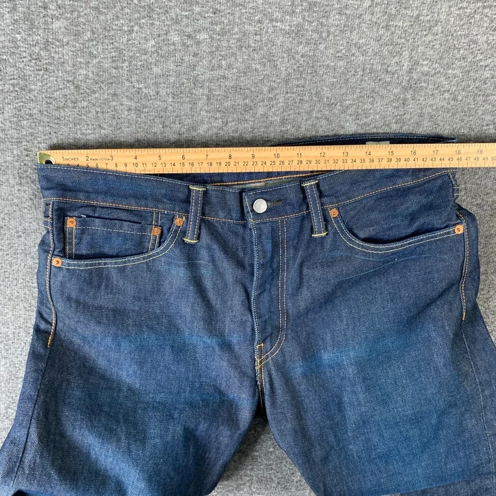 Levis 511 Selvedge Jeans Men 36x26 White Oak Denim Made In USA Frayed